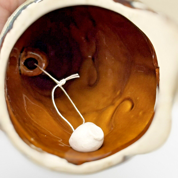 Vintage Ceramic Santa Claus Bell Multicolor‎ Jolly Preowned - Picture 6 of 7